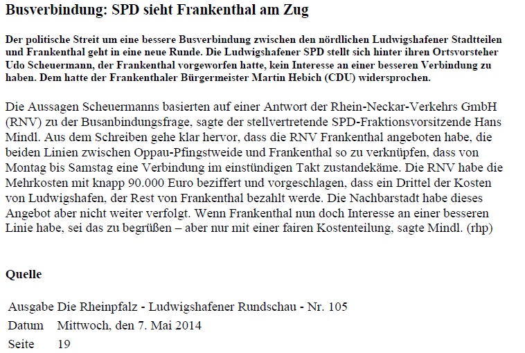 SPD widerspricht FT
